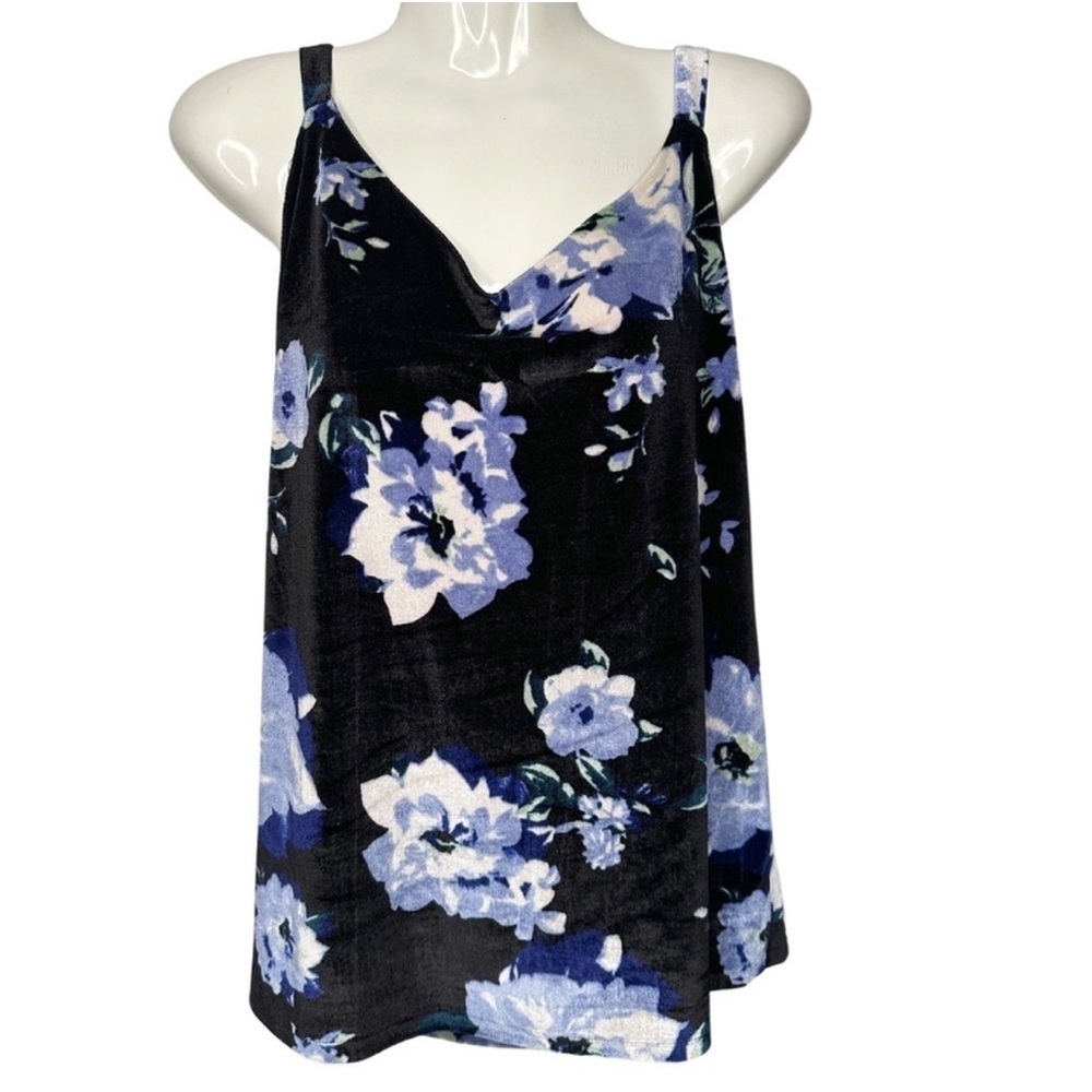 New! Ricki Floral Velvet Strap Cami XL